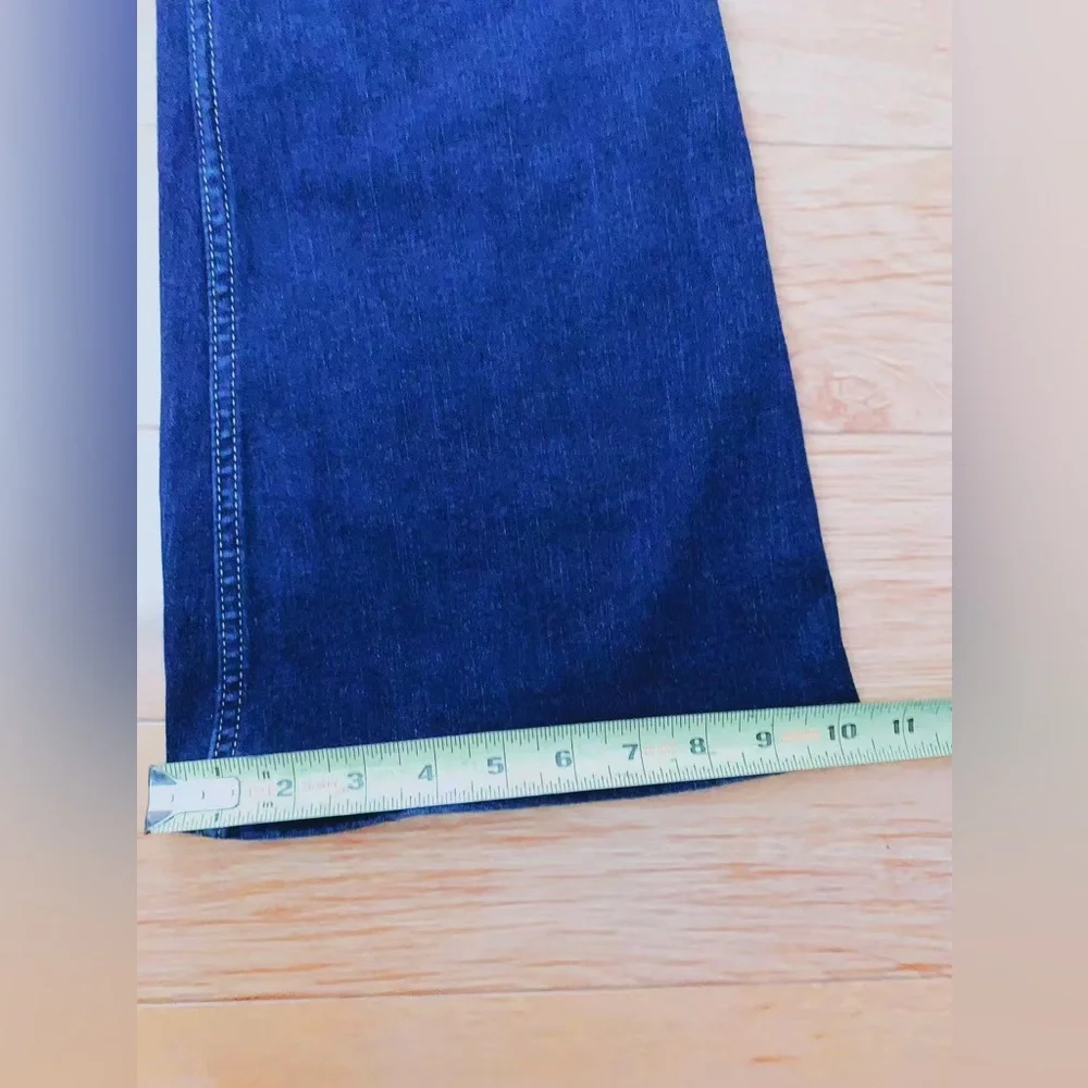 Hollister Curvy High-Rise Vintage Flare Jeans 7L W28 L34 Soft Stretch Denim Blue